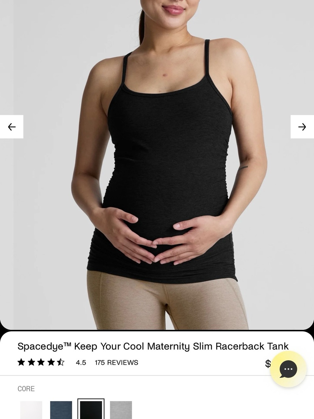 Beyond the Bump Keep Your Cool Maternity Slim Racerback Tank size Small